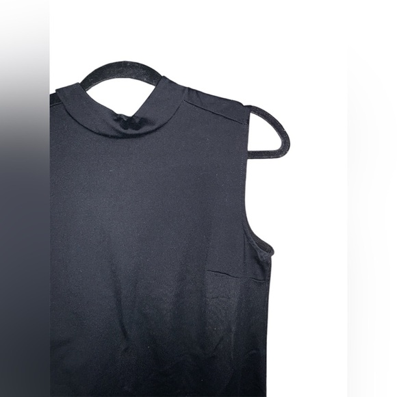 Cynthia‎ Rowley Black Mock Neck A-Line Sleeveless Mini Dress Size 8 - Picture 6 of 6